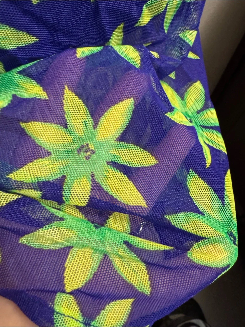PACIFIC CONNECTIONS Sarong Swimsuit Coverup Skirt Hibiscus Floral Purple Green
